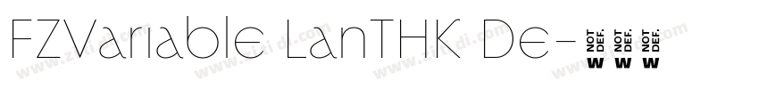 FZVariable LanTHK De字体转换